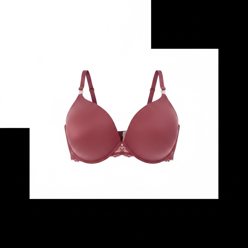 Victorias Secret Push-Up Bra Rosewood‎ Pink Lace Trim 44DDD 11250942